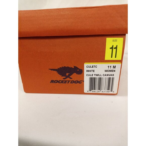 NWT Rocket Dog White Cule Twill Canvas Slip-on Mules Size 11 - Picture 2 of 14